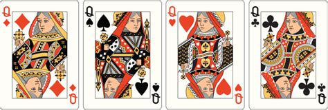 Four Queens Two Playing Card Stock Illustration Download Image Now