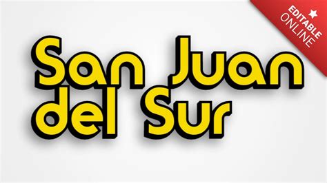 San Juan Del Sur Text Effect Generator Textstudio