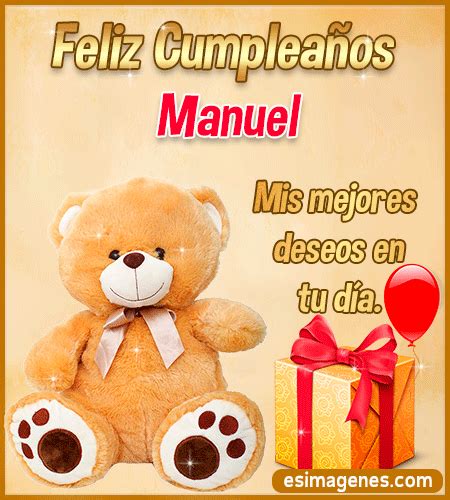 Feliz Cumpleaños Manuel Tarjetas De Cumpleaños Con Nombres