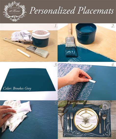 Diy Placemat Using Amy Howard At Home One Step Paint Personalised