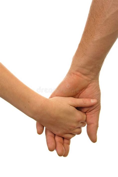 Adult Man And Child Holding Hands Stock Image Image Of Isolated