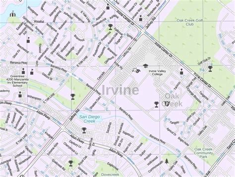 Irvine Map California