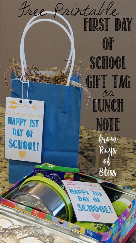 Happy First Day Of School Note Free Printable From Rays Of Bliss