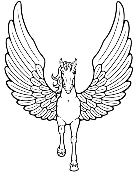 Simple Unicorn Coloring Pages