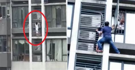 Super Dad Rescues 7 Yo Son Who Jumped Off 8th Floor Balcony To Escape