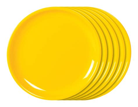 Yellow Plain 6 Piece Full Plate Set Rs 370 Set Hindustan Industries