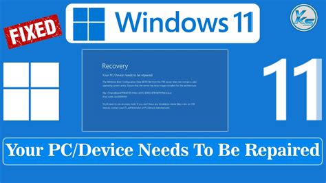 How To Fix Your Pcdevice Needs To Be Repaired Boot Error Code