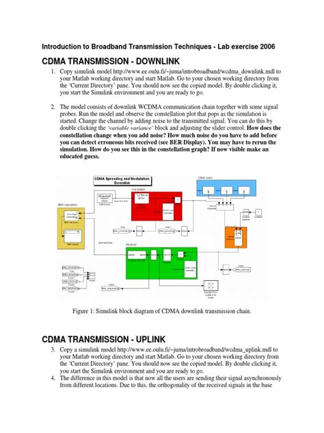 Cdma Transmission Downlink Cdma Pdf Code Division Multiple