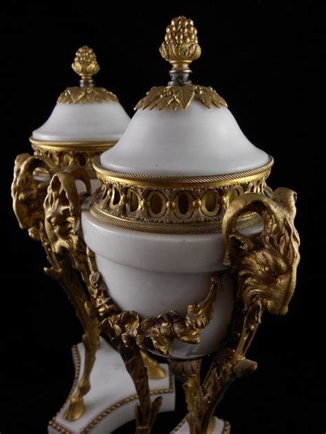Antiques Atlas Large Pair Of 19th C Ormolu And Marble Cassolette