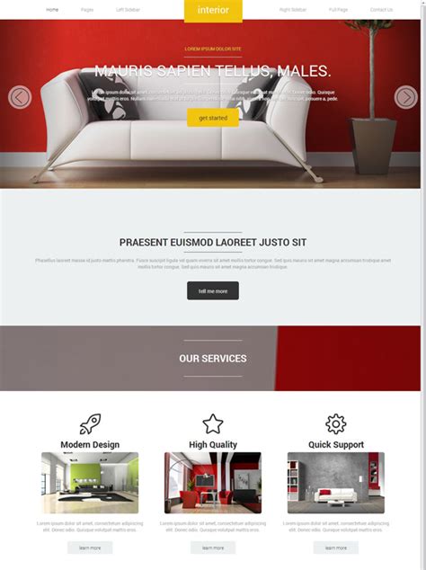Searching for free interior design templates & themes? Interior Decoration Site Template - Interior & Furniture ...