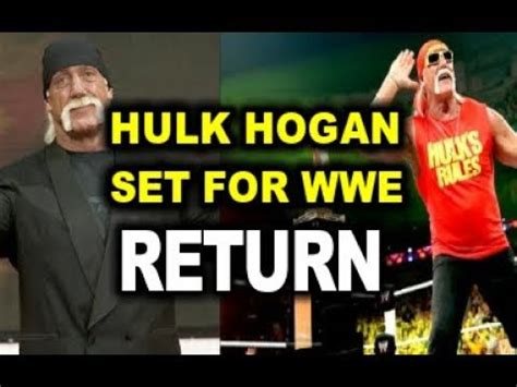 Legend Hulk Hogan Set For Shocking Wwe Return For Th Anniversary Of