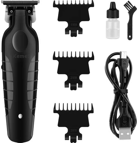 Kemei Black Hair Clippers For Men Electric Cordless Clippers For Hair