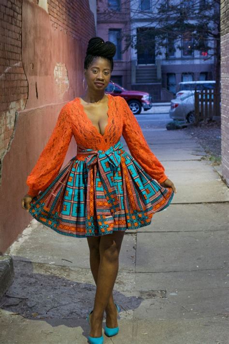 African Dress Ankara Dress African Print Lace By Burgundybypk African