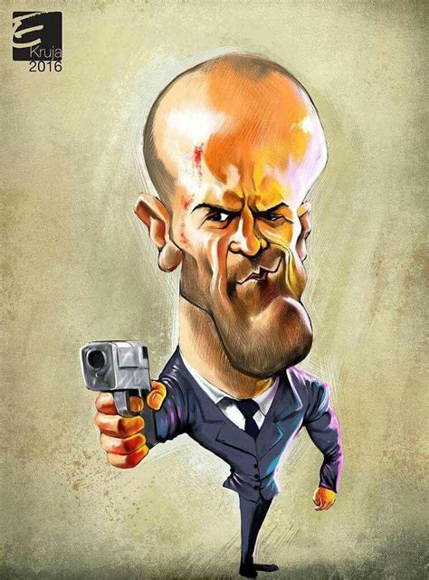 Jason Statham Celebrity Caricatures Cartoon Character