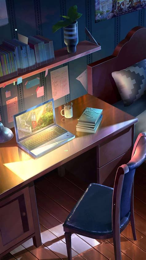 1920x1080px 1080p Free Download Anime Room Study Table Aesthetic