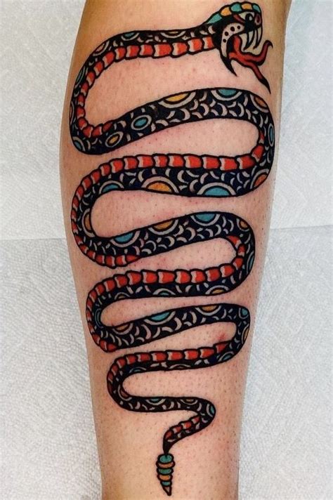 Traditional Snake Tattoos Traditional Snake Tattoo Traditional