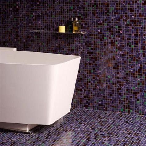The bathroom tiles feature a variety of shades of purple ranging from deep purple to a soothing lilac colour. 36 purple bathroom wall tiles ideas and pictures