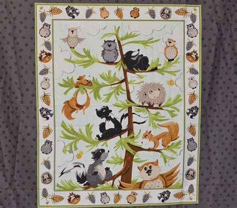 Woodland Animals Fabric Panel Susybee Hamil Textiles