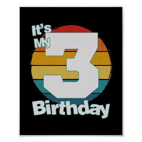 3de Verjaardag Het Is Mijn 3e Verjaardag 3 Jaar Ou Poster Zazzlenl