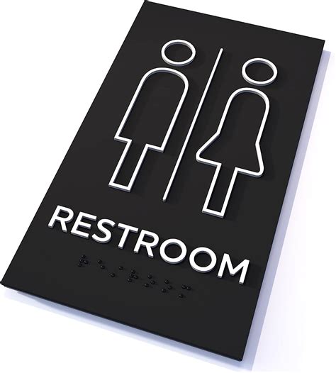 Kubik Letters Restroom Sign Bathroom Signs Restroom Signs For
