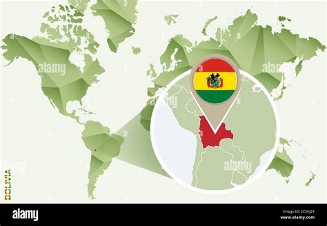 Infographic For Bolivia Detailed Map Of Bolivia With Flag Vector Info