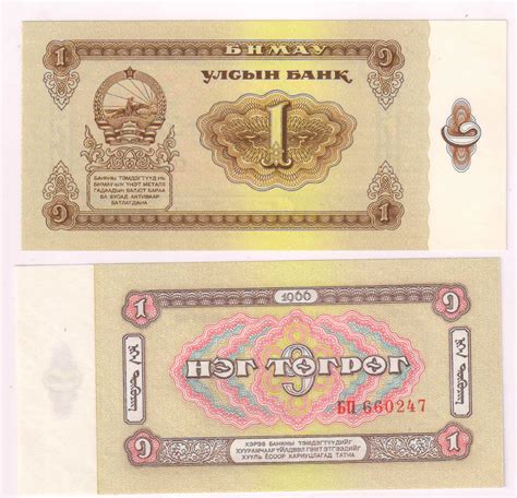 Mongolia 1 Tugrik 1983 Currency Note Kb Coins And Currencies