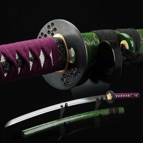 Handmade Black Plum Blossom Tsuba Real Katana Japanese Samurai Swords