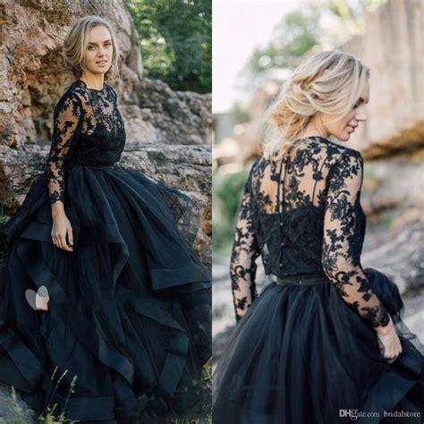 Check out our black wedding dress selection for the very best in unique or custom, handmade pieces from our dresses shops. Discount Black Country Gothic Wedding Dresses Sheer ...
