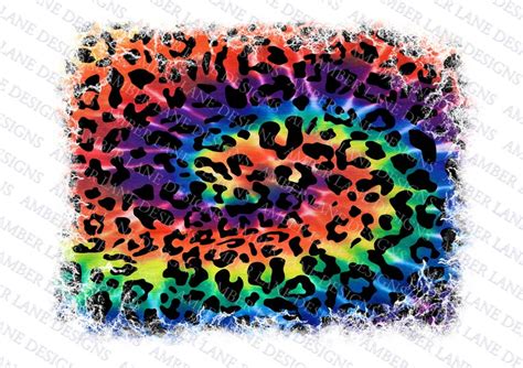 Tie Dye Leopard Distressed Frames Backgrounds Bundle 4 Png Etsy Uk