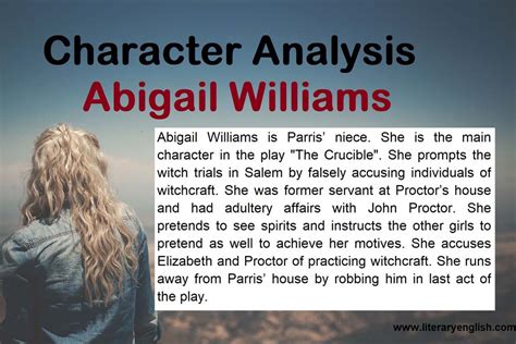 Character Analysis Of Abigail Williams Literary English