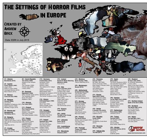 Presenting The European Map Of Horror Halloween Treat Bloody Disgusting