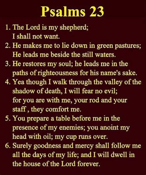 Psalm 23 Kjv Printable