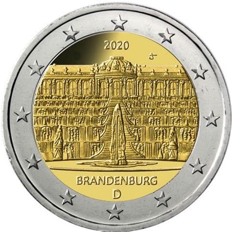 Die 100 wertvollsten 2 euro münzen in der übersicht. Deutschland 2 Euro 2020 bfr. Brandenburg Mzz. nach ...