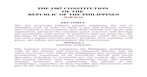 The 1987 Philippine Constitution Codal Docx Document