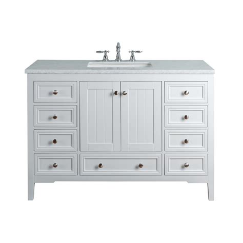 See more ideas about single sink, bath vanities, bathroom design. stufurhome New Yorker 48 in. White Single Sink Bathroom ...