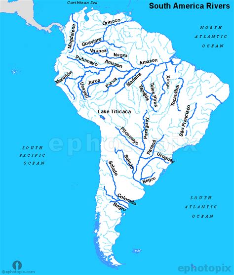 South America Rivers Map Rivers Map Of South America Geography Map