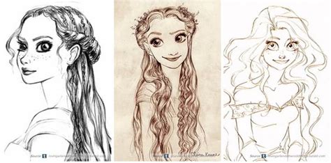 Rapunzel From Tangled Disney Character Sketches Disney
