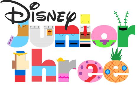 Disney Junior Three Logo Spongebob Squarepants By Alexpasley On Deviantart