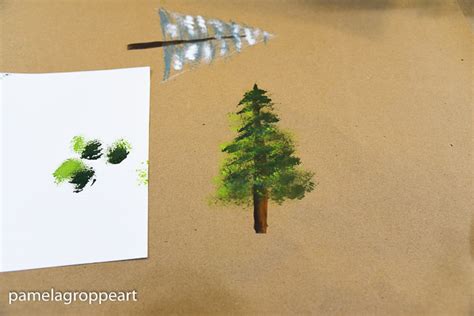 Easy To Paint Evergreen Tree In Acrylics Pamela Groppe Art