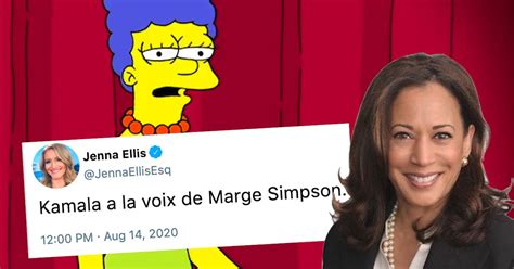 Kamala Harris A La Voix De Marge Simpson Vexée Cette Dernière Répond