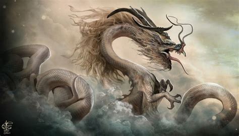 Chinese Dragon by Vincent Covielloart on DeviantArt Créatures mythiques Créatures magiques