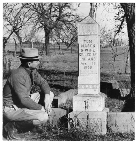 Man Standing Near Grave The Portal To Texas History