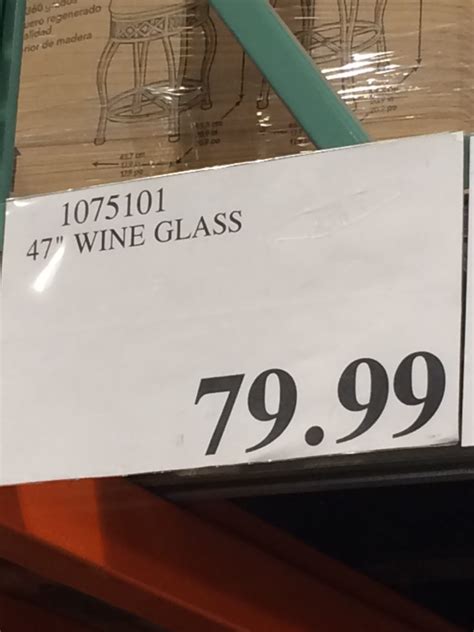 Costco 1075101 47in Wine Glass Tag Costcochaser