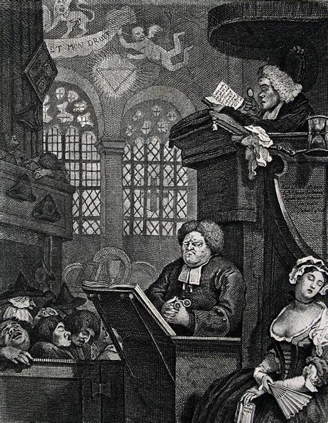 William Hogarth The Sleeping Congregation At 1stdibs Hogarth