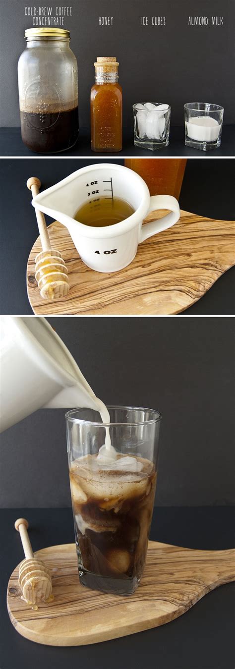 Almond Honey Cold Brewed Coffee Almond Milk Coffee Recipes Coffee