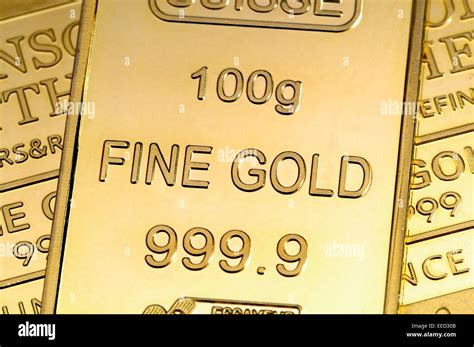 Pure Gold Bars Ingots Plated Replicas Stock Photo Alamy