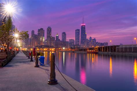 City Dreams Chicago Skyline As Night Falls Photograph By Mark E Tisdale