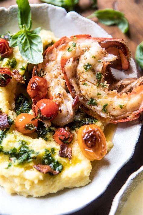 Brown Butter Lobster With Kale Pesto Polenta Recipe Kale Pesto