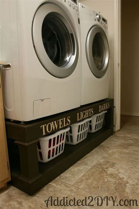 Diy washer and dryer pedestals with storage drawer. Image result for diy washer dryer pedestal with drawers ...