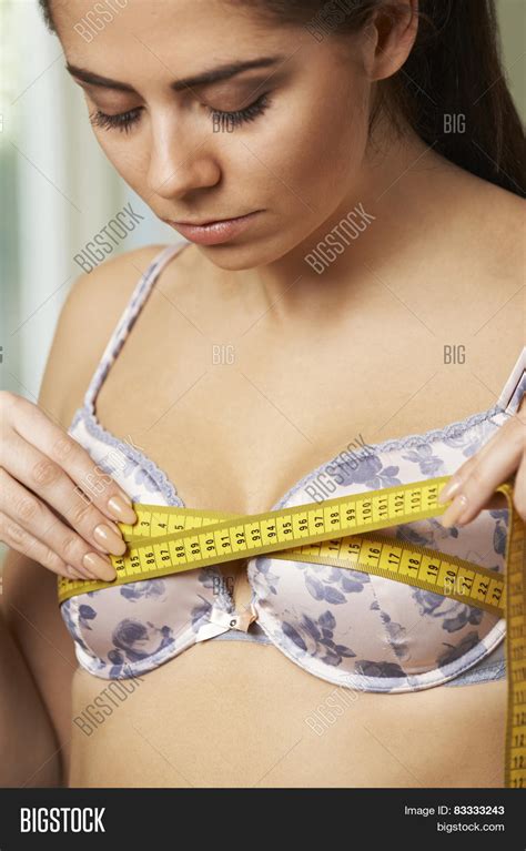 Woman Measuring Her Image And Photo Free Trial Bigstock